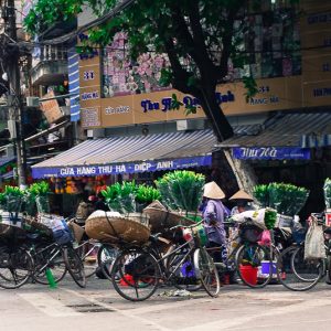 Fleuristes à vélo Hanoi Vietnam - MagCarbone photo